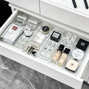 Axyaa Clear Plastic Makeup Drawer Dividers Set - Transparent Cosmetics Organizer