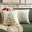 Axyaa Embroidered Snowflakes Christmas Cushion Cover