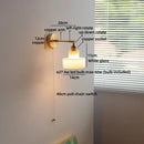 Axyaa Glass LED Wall Sconce, Luxury Stair Light, E27 Bulb, Green & White