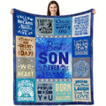 Axyaa Best Son Ever Throw Blanket