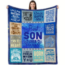 Axyaa Best Son Ever Throw Blanket