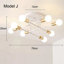 Axyaa Nordic Minimalist LED Pendant Chandelier for Bedrooms and Living Rooms