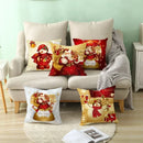 Axyaa Festive Christmas Pillow Case for Sofa Decor Merry Xmas Cushion Cover