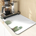 Axyaa Cactus Silicone Coasters Set for Kitchen Table - Absorbent Drying Mat