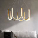 Axyaa Modern U Shape Chandelier for Dining Room and Kitchen Island Lighting