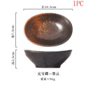 Axyaa Japanese Style Ceramic Snack Plates with Dipping Bowls