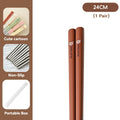Axyaa Portable Cute Stainless Steel Non Slip Chopsticks With Box - Reusable Sushi Stick