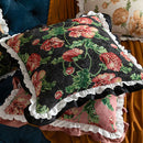Axyaa Pastoral Style Jacquard Throw Pillowcase Set - Polyester Sofa Cushion Cover
