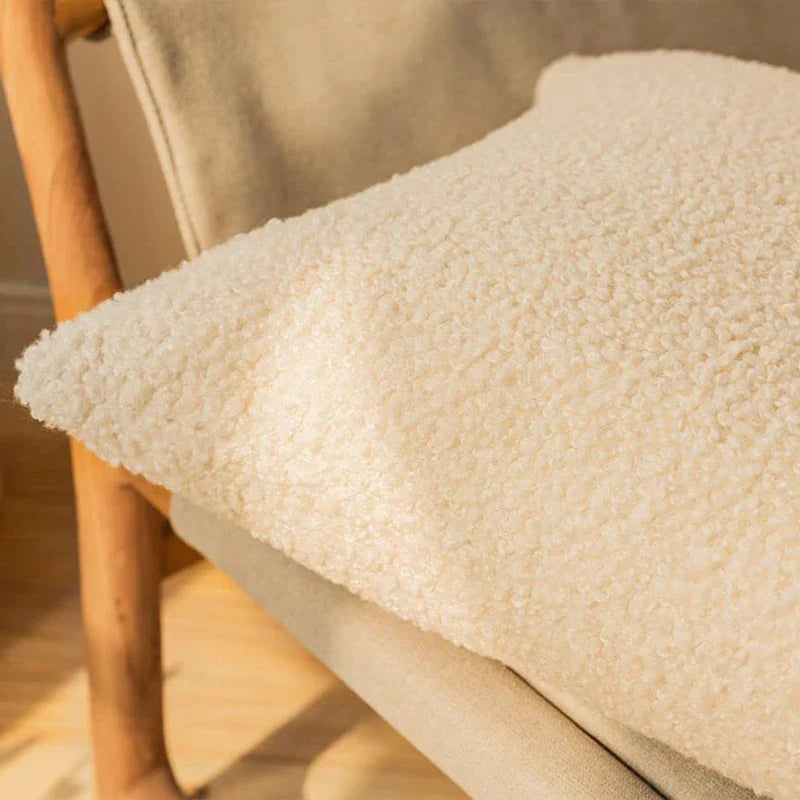 Axyaa Nordic Plush Pillow Cover 45x45 for Cozy Sofa Living Room Decor