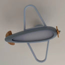 Axyaa Airplane LED Pendant Lamp for Kids Room - White and Blue Theme