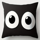 Axyaa Black Expression Sofa Pillowcase Set, 17.7* 17.7, Home Decor, Single-Sided Print