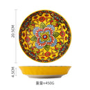 Axyaa Bohemian Enchanting Yellow Flower Ceramic Tableware Set