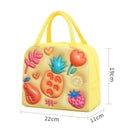 Axyaa Kids' 3D Cartoon Lunch Box Bag - Fresh Food Storage with Aluminum Foil