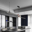 Axyaa LED Black Strip Chandelier for Modern Interior Decoration