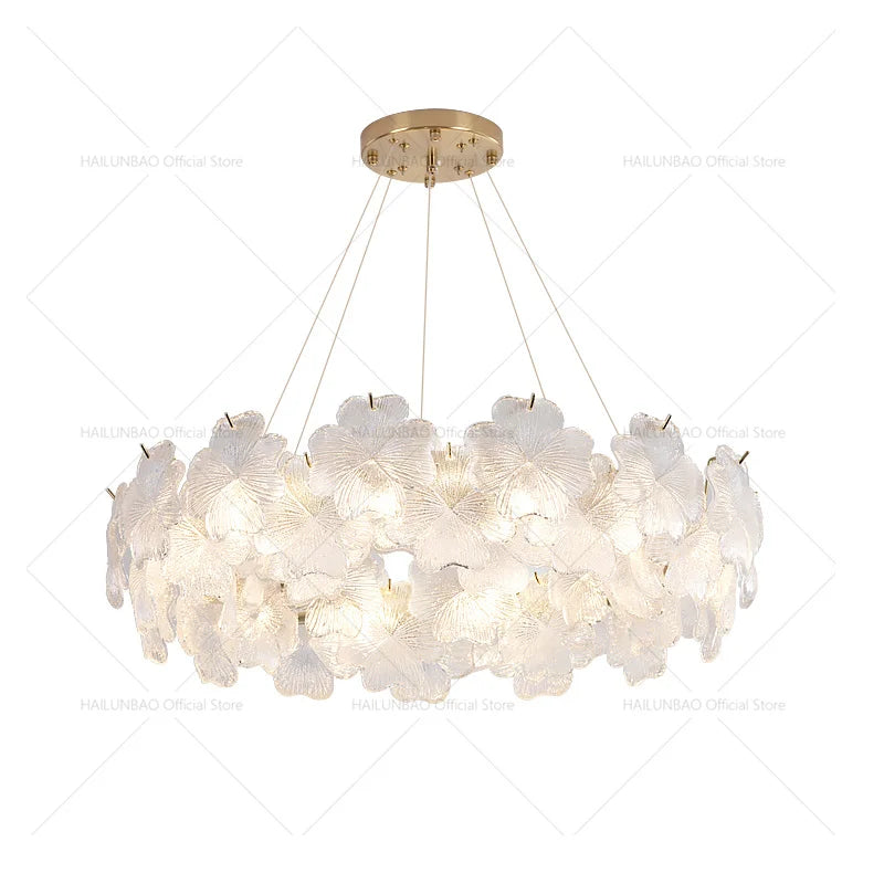 Axyaa Elegant French Clover Chandelier with Crystal Lighting