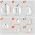 Autumn Pumpkin Set by Axyaa - 16pc Foam Decorative Pumpkins for Thanksgiving, Halloween & Fall