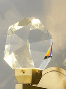 Gold Crystal LED Wall Lamp by Axyaa: Modern Luxury Sconce for Home Decor