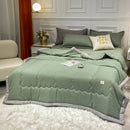 Axyaa Zomer Airconditioning Katoen Gooi Deken, Gewassen Quilt, Cooling Dekbed