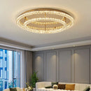 Axyaa Crystal Chandelier Ceiling Light Modern Dimmable Steel Led Luminarias