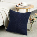 Axyaa Mustard Yellow Corduroy Boho Pillow Cover