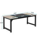 Axyaa Modern Grey Office Computer Desk for Home Office Workstation