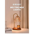 Axyaa Lily-of-the-valley Wax Melt Lamp, Retro Style, Ceramic & Metal, Home Fragrance Light