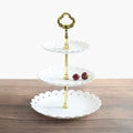 Axyaa Petal Cake Stand: Elegant 3-Tier Tray for Parties & Events