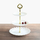 Axyaa Petal Cake Stand: Elegant 3-Tier Tray for Parties & Events