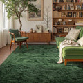 Axyaa Plush Green Area Rug for Modern Home Decor & Cozy Living Spaces