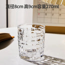 Axyaa Stained Crystal Glasses Set of 2 Vintage Whisky Glassware