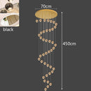 Axyaa Stair Chandelier: Modern LED Indoor Ceiling Pendant Light for Living Room