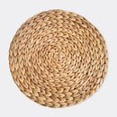 Axyaa Natural Straw Weave Rattan Round Placemats for Home Dining Table Decor