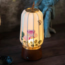 Axyaa Traditional Style Lantern Table Lamp, Hand Drawn Art Decoration for Tea Room