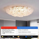 Axyaa French Elegant Crystal Chandelier Ceiling Lamp - Full Spectrum Eye-Friendly Lighting