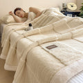Soft Plush Blanket & Pillowcase Set Lightweight Warm Fleece Throws for Bed or Sofa by Axyaa
