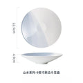 Axyaa Matte Black Western Food Plate Pasta Salad Noodles Bowl Shallow Bowl