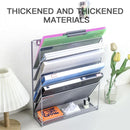 Axyaa 5-Level Vertical File Rack - Silver Mesh Design for Office Storage