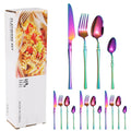 Axyaa 16-Piece Stainless Steel Tableware Set for Restaurants, Hotels, and Homes