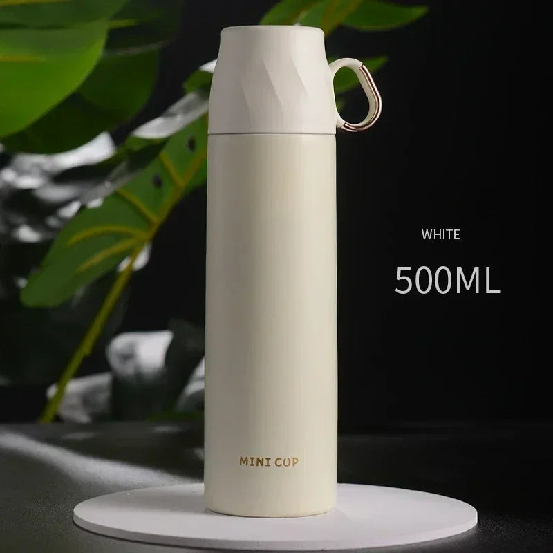 Axyaa Stainless Steel Vacuum Thermal Water Bottle - 500ML High-capacity Tea & Coffee Cup