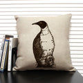Animal Penguin Cushion Cover 45x45, Axyaa Brand - Cute & Funny Decorative Pillowcase