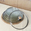 Axyaa Tempered Glass Chef Lid with Wooden Handle for Versatile Home Cooking