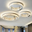Axyaa Crystal LED Ceiling Light, Dimmable Modern Living Room Fixture