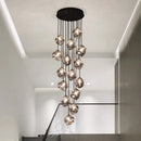 Axyaa Staircase Chandeliers LED Pendant Lamps Modern Home Indoor Lighting