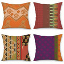 Colorful Geometric & Floral Patterned Pillow Cover by Axyaa for Sofa, Bedroom, Car