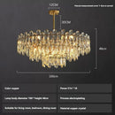 Axyaa Copper Crystal Chandelier for Dining Room, Living Room, and Restaurant