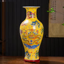 Axyaa Nine Dragons Glow Vase: Large Jingdezhen Ceramic Chinese Home Decor
