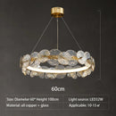 Axyaa Nordic Luxury Glass LED Chandelier for Home Interior Lighting
