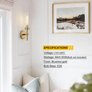 Retro Brass Wall Light with Glass Shade by Axyaa
