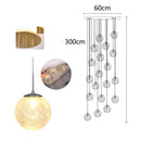 Axyaa Crystal Chandelier Stair Pendant Lamp Living Room Pendant Lights Interior Lighting