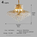Axyaa French Crystal Chandelier & Modern Cream Style Dining Room Bedroom Fixtures